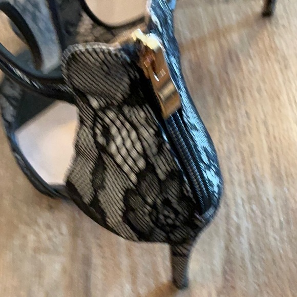 Black Strappy Stiletto Heels - Picture 8 of 9